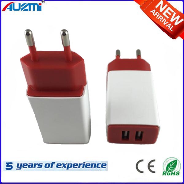 Dual USB Travel Charger with Universal Plug