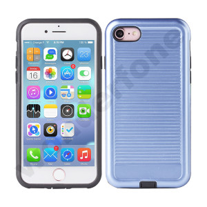 Plastic+TPU 2 in 1 Case with Dust-Proof Plug -Purple