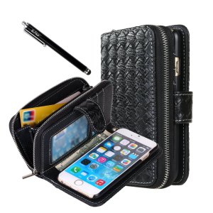 Deluxe PU Leather Folio Wallet Case Cover for iPhone 6